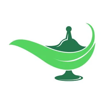 Magic lamp logo icon design Stock Illustration