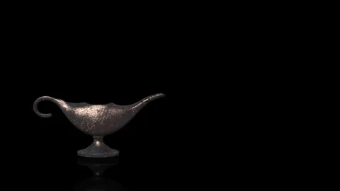 Magic Lamp turns on itself - loop animation Video stock 253597567