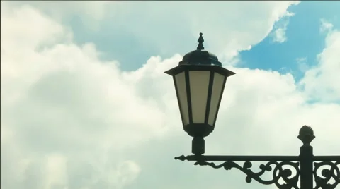 Magic lantern against the flying clouds, timelapse Stock Footage 45323957