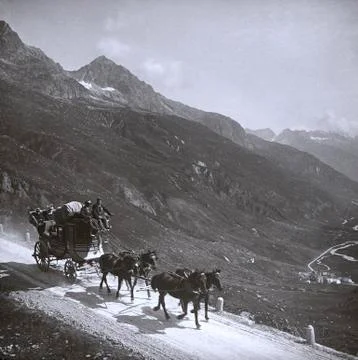 Magic lantern slide circa 1880, Victorian/Edwardian social history, taken by Foto stock