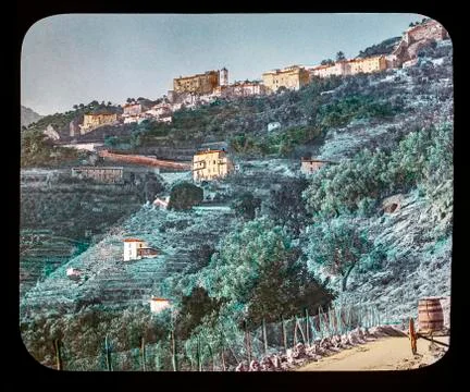 Magic Lantern slide circa 1900. Victorian or Edwardian era. Foto stock