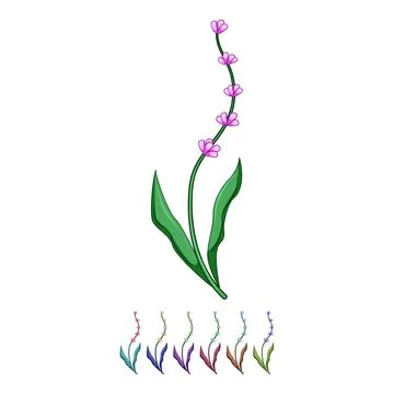 Magic lavender cartoon vector graphic Stockillustratie