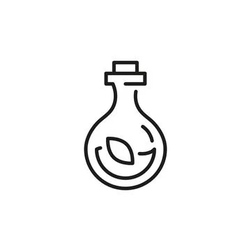 Magic Leaf Bottle Icon Stock Illustration