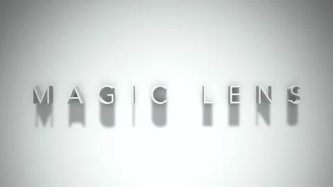 Magic lens 3D title animation with shadows on a white background Vídeos de archivo 297456413