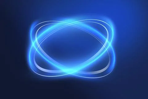 Magic light blue circles concept series Stock Illustration