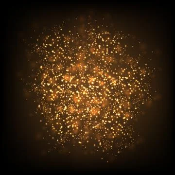 Magic light with bokeh, glowing background, vector Stock Illustration