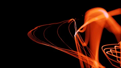 Magic light effect and long trails fire motion, vector art and illustration. Stock Footage 252268231