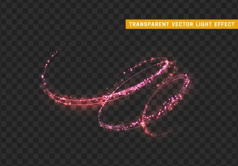 Magic light effect. Stardust pink glitter. Sparkle star dust vector illustration Stock Illustration