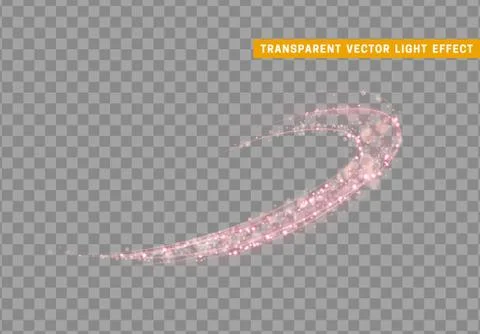 Magic light effect. Stardust pink glitter. Sparkle star dust vector illustration Stock Illustration