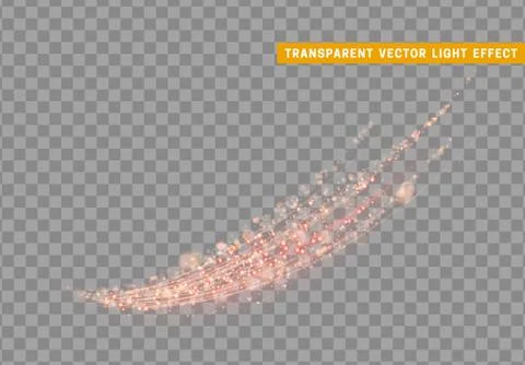 Magic light effect. Stardust red glitter. Sparkle star dust vector illustration Ilustración de archivo