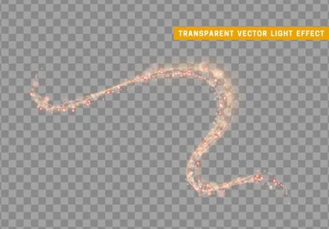 Magic light effect. Stardust red glitter. Sparkle star dust vector illustration Ilustración de archivo