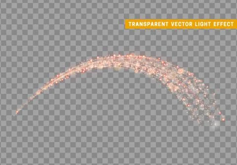 Magic light effect. Stardust red glitter. Sparkle star dust vector illustration Ilustración de archivo