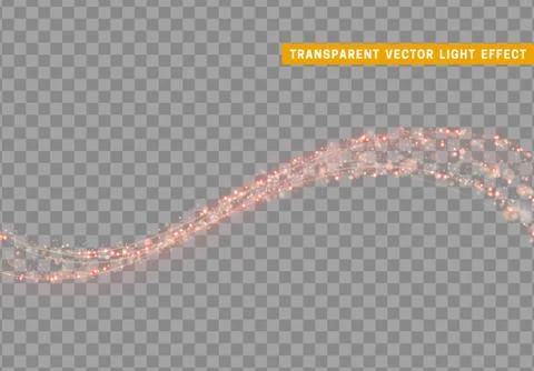 Magic light effect. Stardust red glitter. Sparkle star dust vector illustration Ilustración de archivo