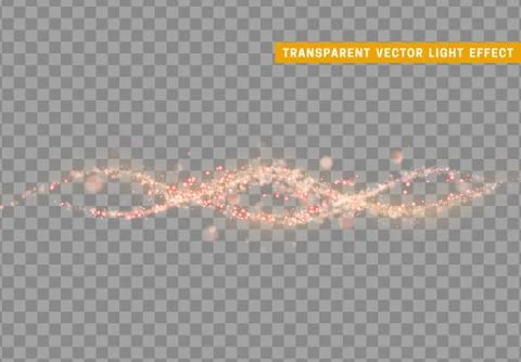 Magic light effect. Stardust red glitter. Sparkle star dust vector illustration Stock Illustration