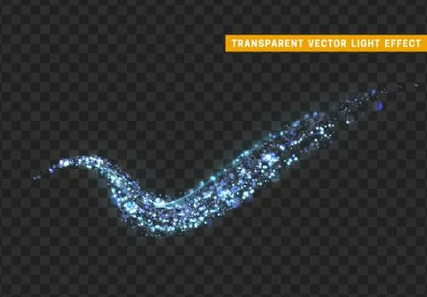 Magic light effect. Stardust red glitter. Sparkle star dust vector illustrati Stock Illustration