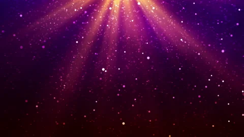 Magic light with flying particles of dust on purple background - 4K video Stock Footage 168663743