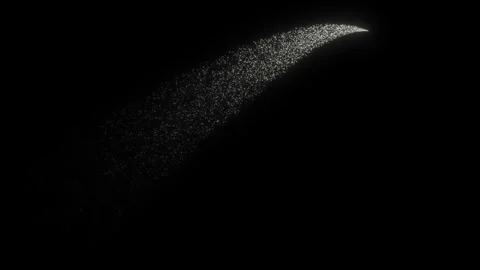 Magic Light Glitter Line Effect Fairy Dust Trail Overlay Black Screen 4K Stock Footage 340477091