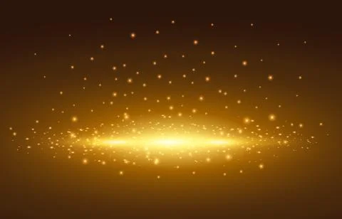Magic light, golden spot with background, vector Stock Illustration