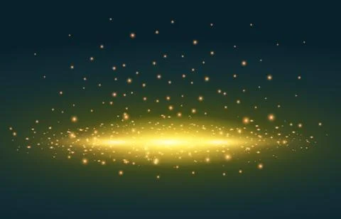 Magic light, golden spot with background, vector Stock Illustration