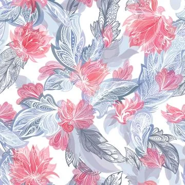 Magic Light Vector Feather Pattern Stock Illustration