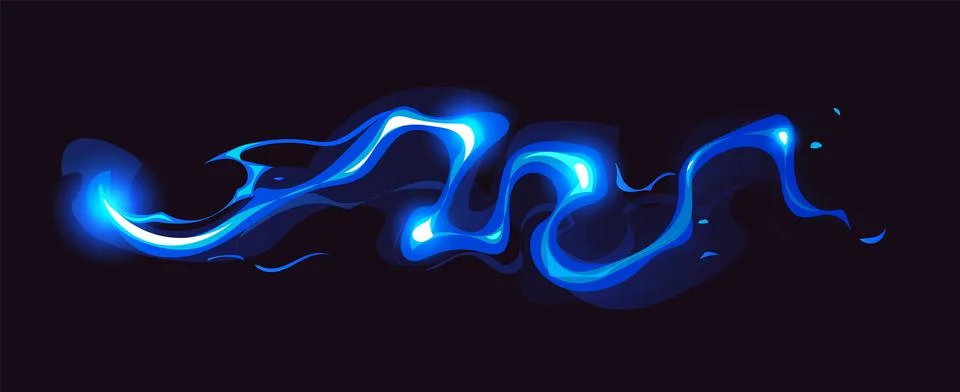 Magic light wave of power, wizard game vfx effect Stock Illustration