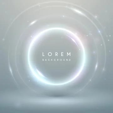 Magic light white ring background Stock Illustration