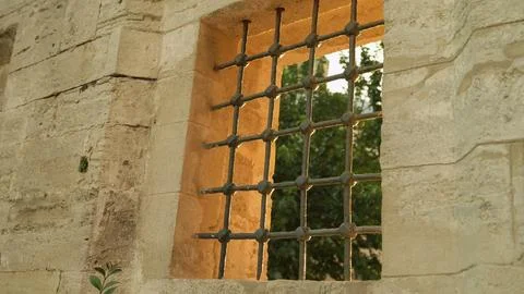 Magic light from window with a lattice 스톡 사진