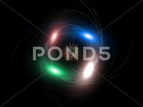 Magic lights with an unusual star in the center Stock Illustration
