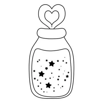 Magic love potion bottle icon Illustrazione stock