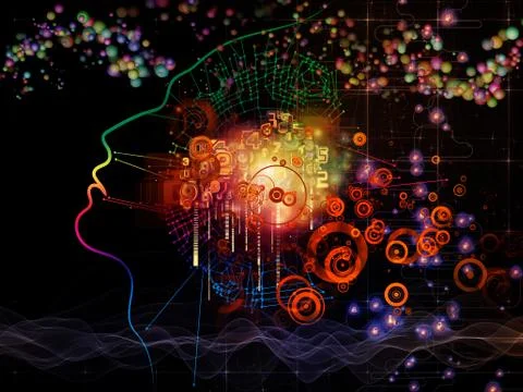 Magic of Machine Consciousness Stock Illustration