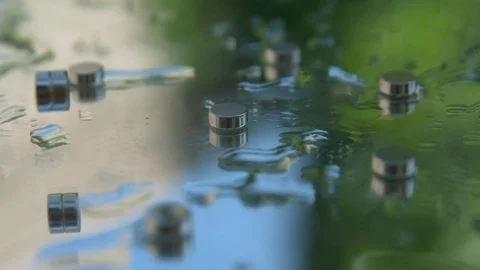 Magic Magnets Slow Motion 01 Stock Footage 71438709