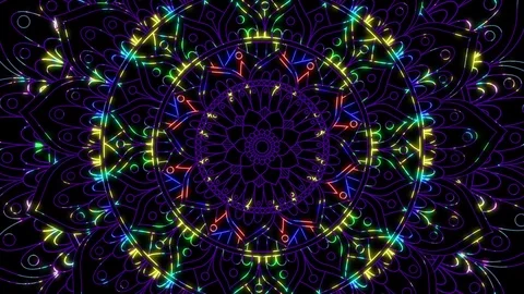 Magic Mandala Lights Stock Footage 85890046