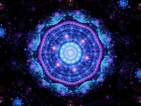 Magic mandala space object Stock Illustration
