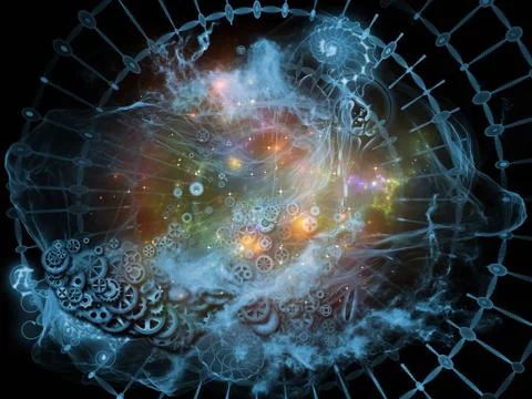 Magic of Math Visualization Stock Illustration