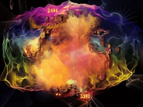 Magic of Math Visualization Stock Illustration