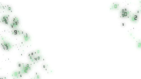 Magic mathematical background. green holographic series. numbers in different Stock Footage 86362330