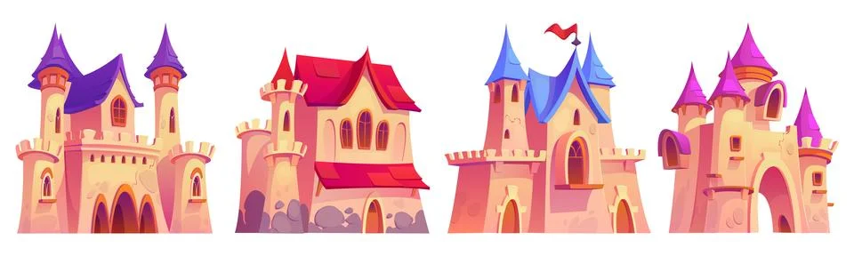 Magic medieval royal castle Stock Illustration