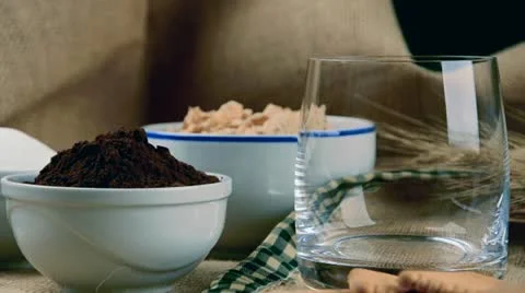 Magic Milk Glass Stock Footage 20439267