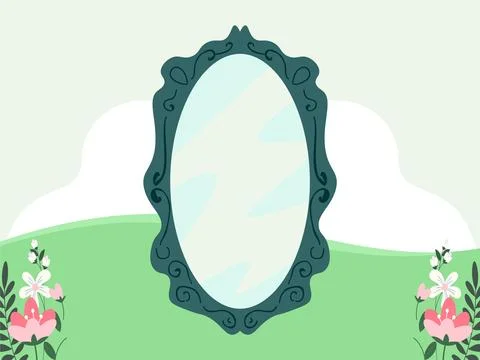Magic Mirror Concept Illustration Stock Illustration