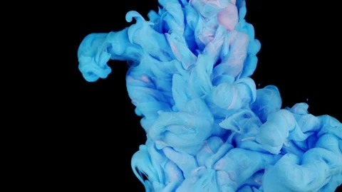 Magic mixing of color. Mesmerizing Ink Fusion: Captivating Cloud of Colors Stock Footage 244306193