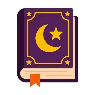 Magic Moon and Star Spell Book Stockillustratie