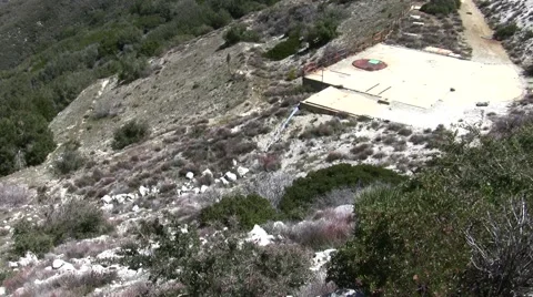 Magic Mountain apollo lunar lander test stand site remains Stock Footage 48004728