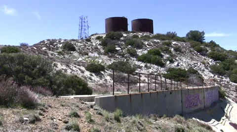 Magic Mountain apollo lunar lander test stand site remains Stock Footage 48004731