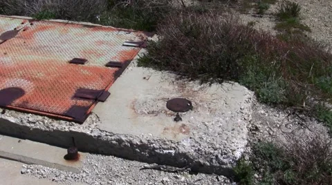 Magic Mountain apollo lunar lander test stand site remains Stock Footage 48004736