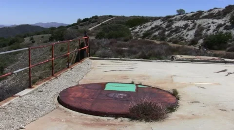 Magic Mountain apollo lunar lander test stand site remains Stock Footage 48004747