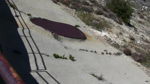 Magic Mountain apollo lunar lander test stand site remains Stock Footage 48004752