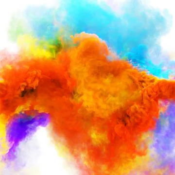 Magic multicolor smoke rainbow clouds Stock Illustration