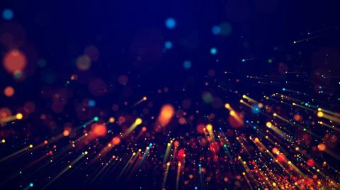 Magic multicolored sparkles of light with rays form flickering abstract simple Ilustración de archivo