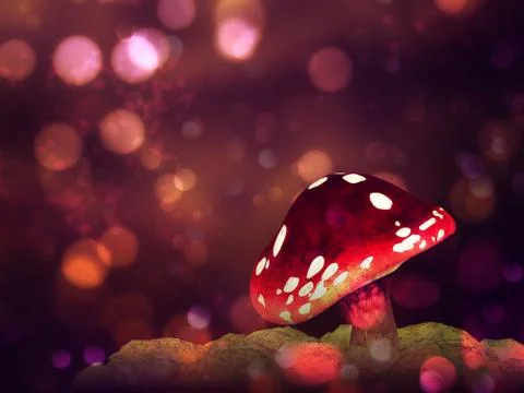 Magic mushroom Illustrazione stock