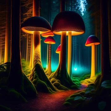 Magic mushroom Illustrazione stock